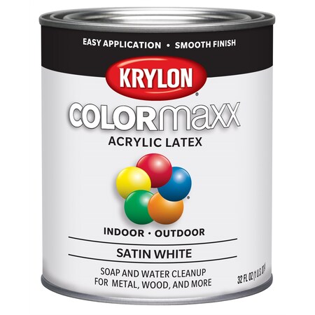 Krylon COLORmaxx Paint + Primer, Satin White KDQ5628